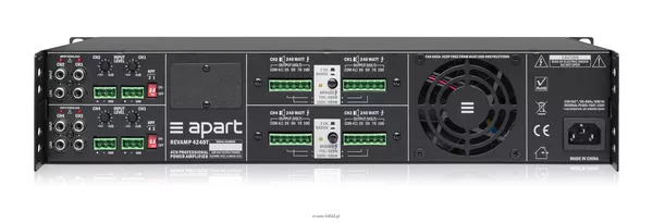 Biamp REVAMP 4240T 4 kanałowy cyfrowy (klasa D) 100V wzmacniacz mocy; 4 x 240W @ 100V - 2