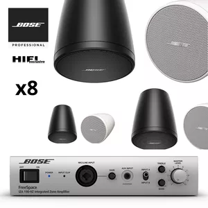 Bose FreeSpace IZA 190-HZ Wzmacniacz 100V 1x90W /Głośniki BOSE FreeSpace FS2P 8 szt