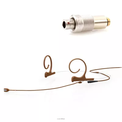 DPA 4166-OC-F-C03-LH - 4166 CORE Omni Flex Headset Mic, 110 mm Boom, Brown, 3-pin LEMO