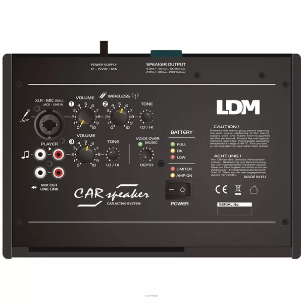 LDM CarSpeaker-90 Nagłośnienie na karawan pogrzebowy lub samochód reklamowy zasilane z gniazda zapalniczki samochodowej - 2