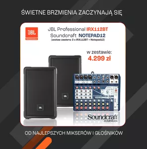 Zestaw 2x JBL Professional IRX112BT + Soundcraft NOTEPAD12