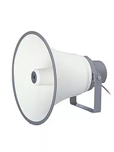 TOA TC-615 Tubowy zestaw głośnikowy; 8Ohm; moc znamionowa 15W, efektywność 108 dB SPL; pasmo przenoszenia 250Hz - 7kHz; tuba wykonana z aluminium z pokrywą tylną z ABS, IP65