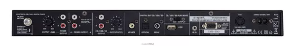Biamp PCR3000RMKIII Uniwersalny odtwarzacz, DVDaudio/CD/MP3 , napęd CD/DVD audio, czytnik kart SD i 2x złącze USB, wbudowany tuner DAB/FM - 5