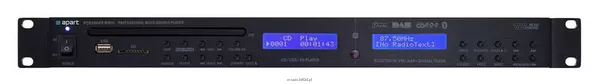 Biamp PCR3000RMKIII Uniwersalny odtwarzacz, DVDaudio/CD/MP3 , napęd CD/DVD audio, czytnik kart SD i 2x złącze USB, wbudowany tuner DAB/FM - 6