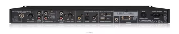 Biamp PCR3000RMKIII Uniwersalny odtwarzacz, DVDaudio/CD/MP3 , napęd CD/DVD audio, czytnik kart SD i 2x złącze USB, wbudowany tuner DAB/FM - 10