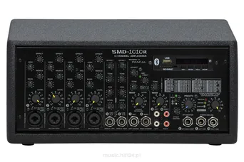 LDM SMD-1010R  10 kanałowy mikser  2x500W/4Ω; 2x250W/8Ω; 1x1000W/8Ω z wbudowanym wzmacniaczem mocy firmy PASCAL