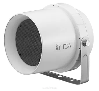 TOA CS-64BS Projektor dźwięku; moc 6W; IP34; efektywność 96 dB SPL; pasmo 130Hz - 13kHz; ABS, kompatybilny z EN:54-24 oraz British Standard; biały