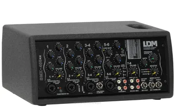LDM SMX-408RX/M Ośmiokanałowy stereofoniczny powermikser o mocy 2x200 W z wbudowanym 24 bitowym procesorem efektów