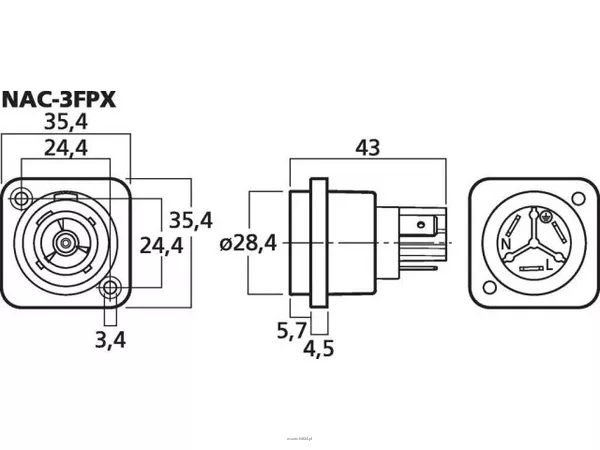 Monacor NAC-3FPX - 2