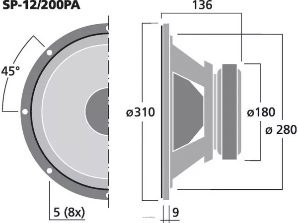 Monacor SP-12/200PA - 3