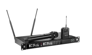 Relacart UR-290 Dwukanałowy bezprzewodowy system mikrofonowy True Diversity ( 1 szt UH-280  bezprzewodowy mikrofon doręczny 1 szt UT-280  nadajnik typu bodypack, ładowarka )