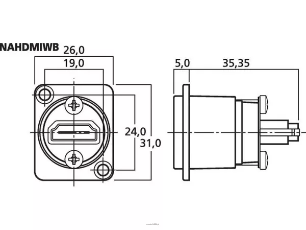 Monacor NAHDMIWB - 2