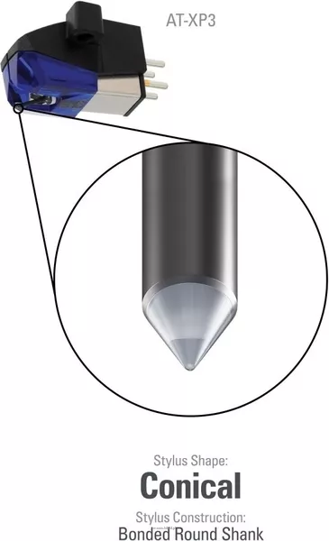 Audio-technica AT-XP3 wkładka gramofonowa MM z eliptyczną diamentową końcówką - 3