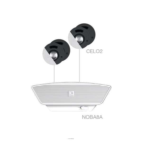 Audac SONA4.5  4x CELO2 + NOBA8A Zestaw nagłośnienia sufitowego  do 50 m2 - 2