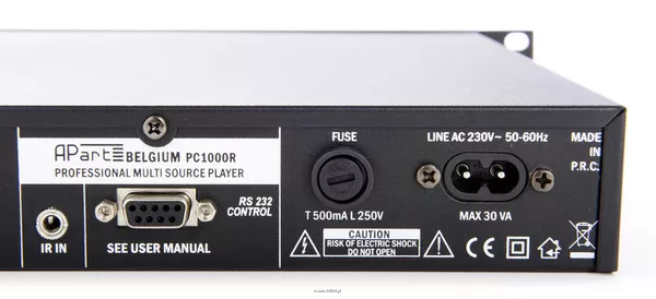 Biamp PC1000RMKII Uniwersalny odtwarzacz, DVDaudio/CD/MP3 , napęd CD/DVD audio, czytnik kart SD i złącze USB - 9