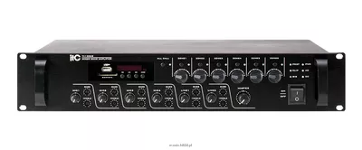 ITC TI-1206S Wzmacniacz miksujący 19", 6 strefowy z Bluetooth/FM/MP3/USB/SD, 120W, 4Ω, 100V