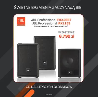 Zestaw JBL Professional 2x IRX108BT + IRX115S