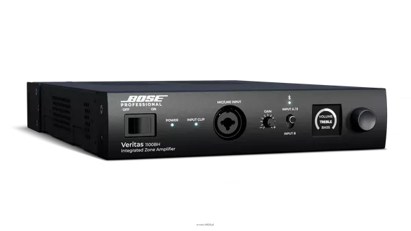 Bose Veritas 1100BH Moc wyjściowa: 1x 100W/70/100V Bluetooth W zastosowaniach komercyjnych – od muzyki tła i pierwszego planu, przez paging, aż po multimedia. - 2
