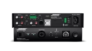 Bose Veritas 1100BH Moc wyjściowa: 1x 100W/70/100V Bluetooth W zastosowaniach komercyjnych – od muzyki tła i pierwszego planu, przez paging, aż po multimedia.