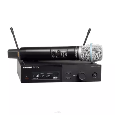 SHURE SLXD24E/B87A-G59 - Cyfrowy system bezprzewodowy z nadajnikiem/mikrofonem "do ręki" BETA87A (470-5...