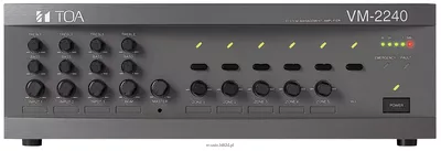 TOA VM-2120 Wzmacniacz 5 przełączanych stref głośnikowych w technologi 100V z regulacją 120 W