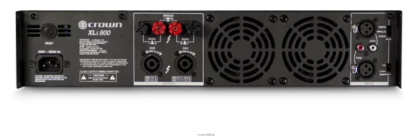Crown XLi 800 - Dwukanałowy wzmacniacz mocy 2-kanałowy, moc: 2x300W/4Ω, 2x200W/8Ω, 600W/8Ω/mono - 2