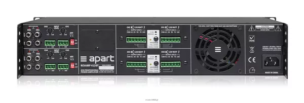 Biamp REVAMP 4120T 4 kanałowy cyfrowy (klasa D) 100V wzmacniacz mocy; 4 x 120W @ 100V (lub @4Ω) - 2