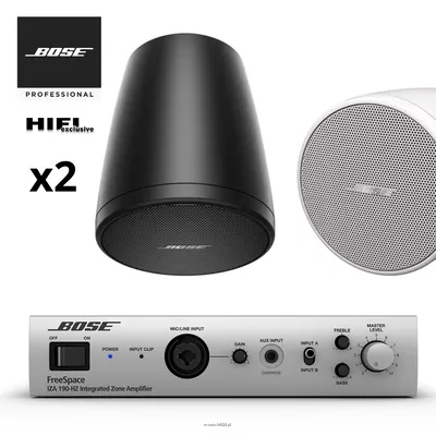 Bose FreeSpace IZA 190-HZ Wzmacniacz 100V 1x90W /Głośniki BOSE FreeSpace FS2P Para