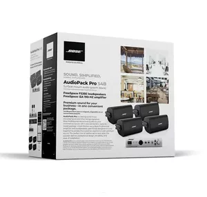 BOSE AudioPack Pro S4 Czarny   "Zestaw nagłośnienia dla kawiarni/restauracji: montaż własny, oszczędność gwarantowana"