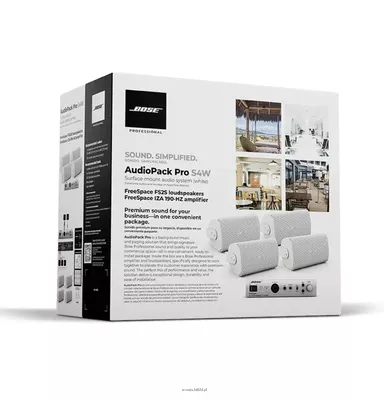 BOSE AudioPack Pro S4 Biały   "Zestaw nagłośnienia dla kawiarni/restauracji: montaż własny, oszczędność gwarantowana"