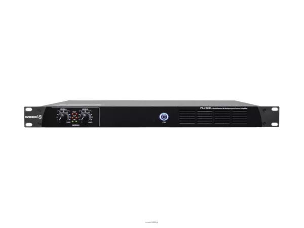 WORK PA 2120 L CYFROWY wzmacniacz 2 KANAŁOWY wysokiej mocy / wbudowane DSP / moc: 2 x 120 W RMS przy 100 V / wysokość 1 U / waga: 4 kg - 2
