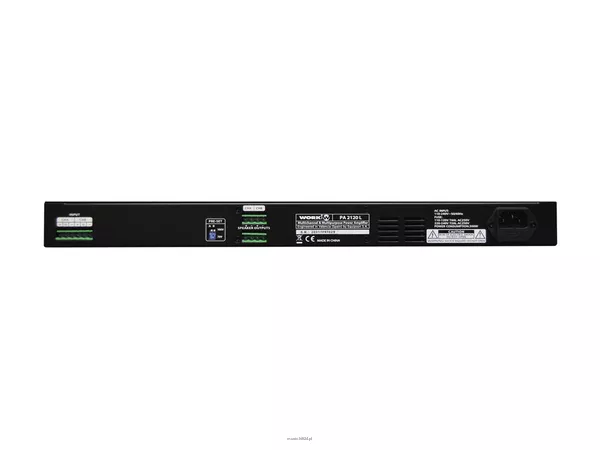 WORK PA 2120 L CYFROWY wzmacniacz 2 KANAŁOWY wysokiej mocy / wbudowane DSP / moc: 2 x 120 W RMS przy 100 V / wysokość 1 U / waga: 4 kg - 4