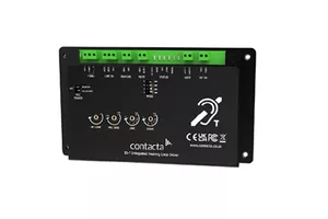 CONTACTA ID-7 Kompaktowy wzmacniacz pętli indukcyjnej z wejściem 75V, napięciem wyjściowym do 15 V RMS i prądem do 5 A RMS. Idealny do sal lekcyjnych i konferencyjnych.