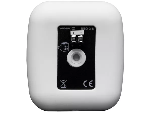 WORK NEO SET 100 BT BIAŁY CZARNY – instalacyjny aktywny zestaw 2.1 BLUETOOTH – Płaski 8 calowy subwoofer naścienny z wbudowanym wzmacniaczem: 2 x 25 W na SAT + 150 W RMS na SUB - 9