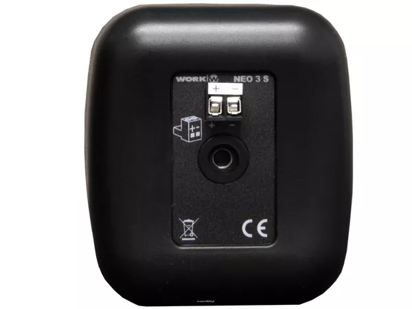 WORK NEO SET 100 BT BIAŁY CZARNY – instalacyjny aktywny zestaw 2.1 BLUETOOTH – Płaski 8 calowy subwoofer naścienny z wbudowanym wzmacniaczem: 2 x 25 W na SAT + 150 W RMS na SUB - 10