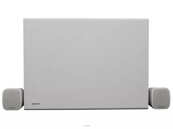 WORK NEO SET 100 BT BIAŁY CZARNY – instalacyjny aktywny zestaw 2.1 BLUETOOTH – Płaski 8 calowy subwoofer naścienny z wbudowanym wzmacniaczem: 2 x 25 W na SAT + 150 W RMS na SUB - 3