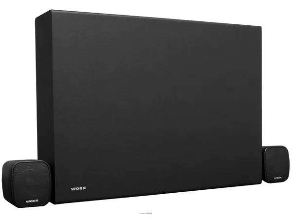 WORK NEO SET 100 BT BIAŁY CZARNY – instalacyjny aktywny zestaw 2.1 BLUETOOTH – Płaski 8 calowy subwoofer naścienny z wbudowanym wzmacniaczem: 2 x 25 W na SAT + 150 W RMS na SUB - 2