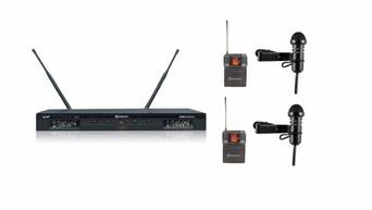 Relacart UR-230D + 2XUT-230 + 2XLM-C400 Zestaw z dwoma mikrofonami lavalier wraz z nadajnikami bodypack