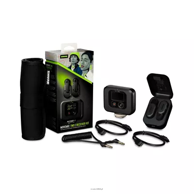 SHURE MV-TWO-KIT-Z6 - Zestaw dwóch mikrofonów bezprzewodowych MoveMic MV-LAV, Case ładujący, Odbiornik