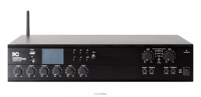 ITC T-2240UC Podwójny wzmacniacz 19" z f. matrycy 7 x 2, MP3, Bluetooth, FM, 2x240W, 4Ω, 100V