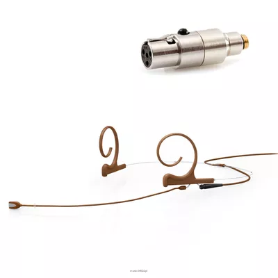 DPA 4166-OC-F-C10-LH - 4166 CORE Omni Flex Headset Mic, 110 mm Boom, Brown, TA4F Mini-XLR