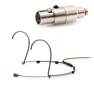 DPA 4066-OC-A-C10-LH-S - 4066 CORE Omni Headset Mic, Brown, TA4F Mini-XLR, Small