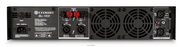 Crown XLi 2500 - Dwukanałowy wzmacniacz mocy 2-kanałowy,  moc: 2x750W/4Ω, 2x500W/8Ω, 1500W/8Ω/mono - 2