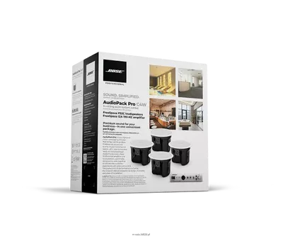 BOSE AudioPack Pro C4 Biały /Czarny "Zestaw nagłośnienia dla kawiarni/restauracji: montaż własny, oszczędność gwarantowana"