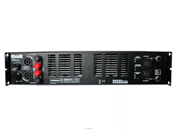 WORK ZENITH 1800 Wzmacniacz mocy 2 U - 2 x 450 W / 8 ohm lub 2 x 750 W / 4 ohm lub 2 x 1000 W / 2 ohm lub 1 x 1000 W / 8 ohm lub 1 x 1500 W / 4 ohm - 3