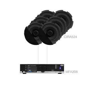Audac CENTO5.6 Zestaw sufitowy 2 strefy MFA208 + 6 x CIRA524  200 m2