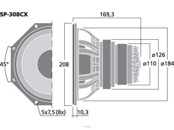 Monacor SP-308CX - 2