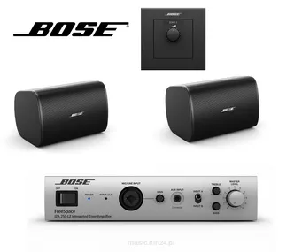 BOSE FreeSpace IZA 250-LZ wzmacniacz + 2 x BOSE DesignMax DM5SE głośniki naścienne + Bose ControlCenter CC-2 EU Regulator głośności