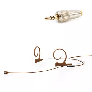 DPA 4188-DC-F-C34-LH - 4188 CORE Directional Flex Headset Mic, 120 mm Boom, Brown, Mini-Jack