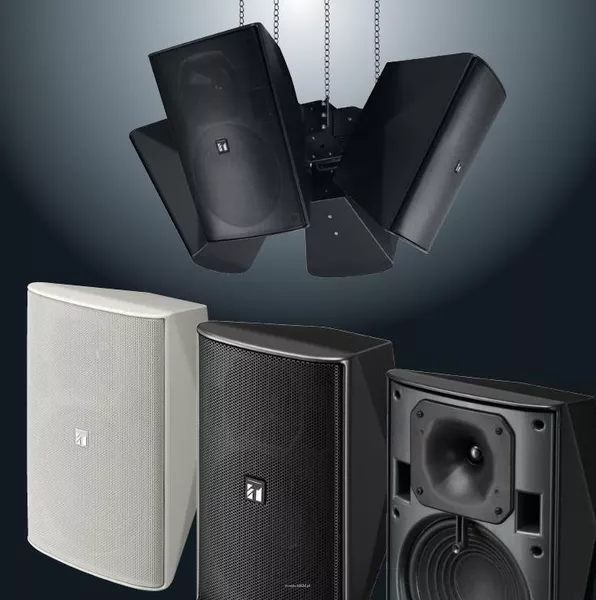 TOA  Dwudrożny głośnik naścienny o szerokim kącie promieniowania; efektywność 92 dB SPL, moc 60W, pasmo 65Hz - 20kHz; 100V, biały, IP44 - 2